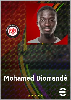 Mohamed Diomandé eFootball 2026 player card, 74 OVR CMF