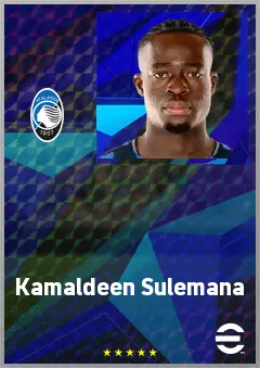 Kamaldeen Sulemana eFootball 2026 player card, 72 OVR LWF