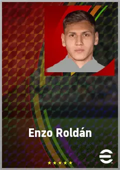 Enzo Roldán eFootball 2026 player card, 70 OVR CMF