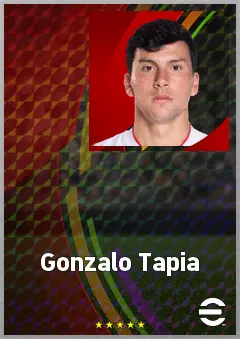 Gonzalo Tapia eFootball 2026 player card, 71 OVR RWF