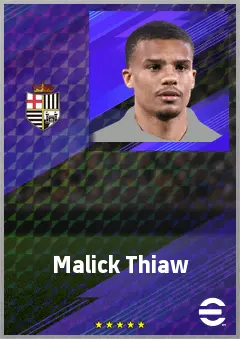 Malick Thiaw eFootball 2026 player card, 78 OVR CB