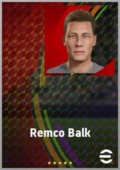 Remco Balk eFootball 2026 player card, 69 OVR RWF