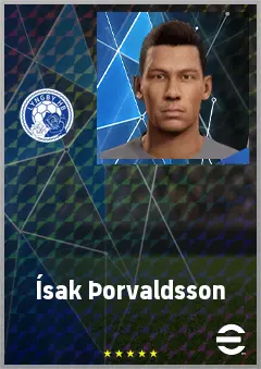 Ísak Þorvaldsson eFootball 2026 player card, 67 OVR CF