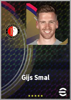 Gijs Smal eFootball 2026 player card, 71 OVR LB