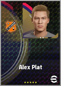 Alex Plat eFootball 2026 player card, 68 OVR DMF