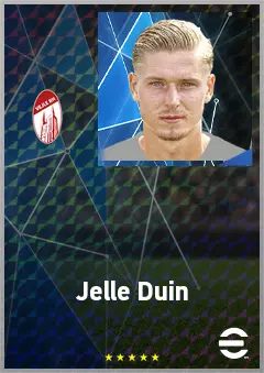Jelle Duin eFootball 2026 player card, 68 OVR CF