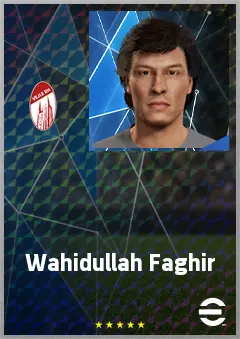 Wahidullah Faghir eFootball 2026 player card, 67 OVR CF