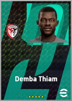 Demba Thiam eFootball 2026 player card, 67 OVR RB