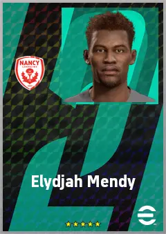Elydjah Mendy eFootball 2026 player card, 65 OVR CB