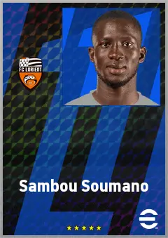 Sambou Soumano eFootball 2026 player card, 70 OVR CF
