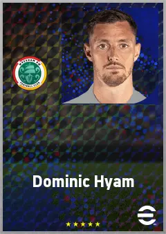 Dominic Hyam eFootball 2026 player card, 72 OVR CB