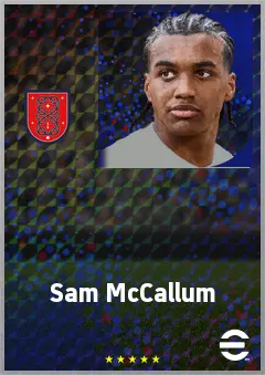 Sam McCallum eFootball 2026 player card, 71 OVR LB