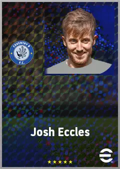 Josh Eccles eFootball 2026 player card, 71 OVR CMF