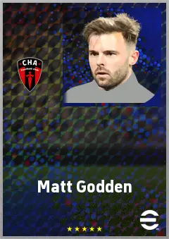 Matt Godden eFootball 2026 player card, 69 OVR CF