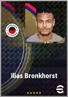Ilias Bronkhorst eFootball 2026 player card, 69 OVR RB