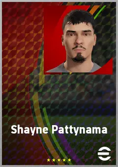 Shayne Pattynama eFootball 2026 player card, 67 OVR LB