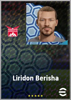 Liridon Berisha eFootball 2026 player card, 65 OVR CB
