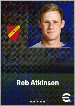 Rob Atkinson eFootball 2026 player card, 71 OVR CB