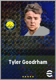 Tyler Goodrham eFootball 2026 player card, 70 OVR LMF