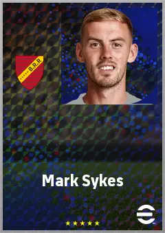 Mark Sykes eFootball 2026 player card, 70 OVR RMF