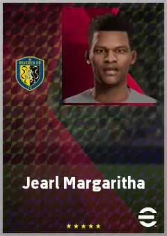 Jearl Margaritha eFootball 2026 player card, 69 OVR LWF