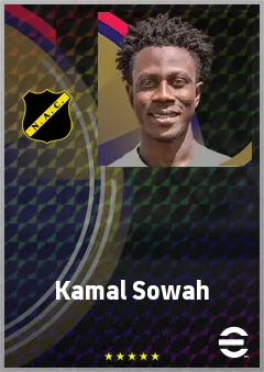 Kamal Sowah eFootball 2026 player card, 68 OVR CF