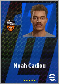 Noah Cadiou eFootball 2026 player card, 71 OVR CMF