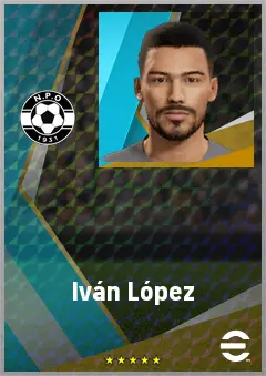Iván López eFootball 2026 player card, 67 OVR GK