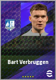 Bart Verbruggen eFootball 2026 player card, 78 OVR GK