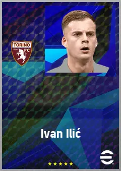 Ivan Ilić eFootball 2026 player card, 72 OVR CMF