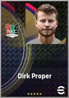 Dirk Proper eFootball 2026 player card, 70 OVR CMF