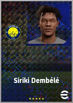 Siriki Dembélé eFootball 2026 player card, 70 OVR LMF