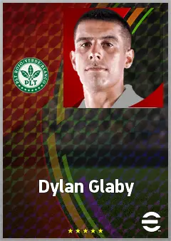 Dylan Glaby eFootball 2026 player card, 68 OVR DMF