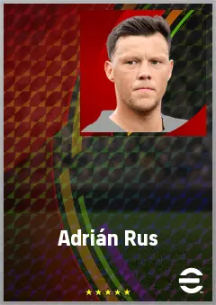 Adrián Rus eFootball 2026 player card, 70 OVR CB