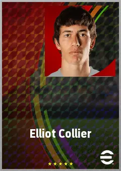 Elliot Collier eFootball 2026 player card, 69 OVR CF