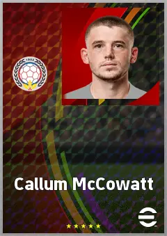 Callum McCowatt eFootball 2026 player card, 71 OVR AMF