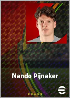 Nando Pijnaker eFootball 2026 player card, 68 OVR CB
