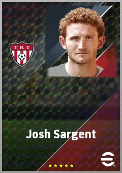 Josh Sargent eFootball 2026 player card, 75 OVR CF