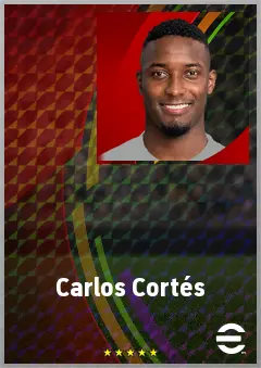 Carlos Cortés eFootball 2026 player card, 69 OVR CF