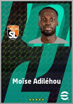 Moïse Adiléhou eFootball 2026 player card, 66 OVR CB