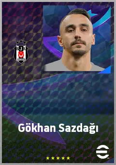 Gökhan Sazdağı eFootball 2026 player card, 70 OVR RB