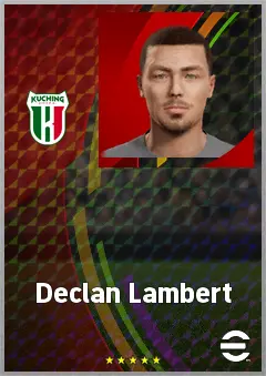 Declan Lambert eFootball 2026 player card, 64 OVR LB
