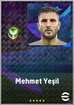 Mehmet Yeşil eFootball 2026 player card, 69 OVR CB