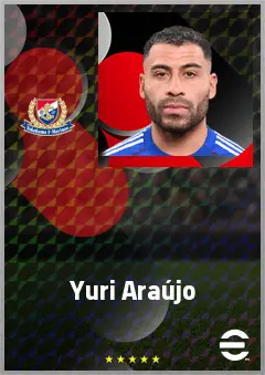 Yuri Araújo eFootball 2026 player card, 68 OVR RMF