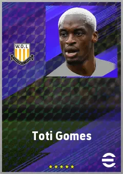 Toti Gomes eFootball 2026 player card, 75 OVR CB