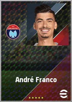 André Franco eFootball 2026 player card, 72 OVR AMF