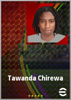 Tawanda Chirewa eFootball 2026 player card, 68 OVR AMF