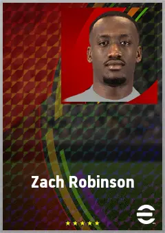 Zach Robinson eFootball 2026 player card, 70 OVR CF