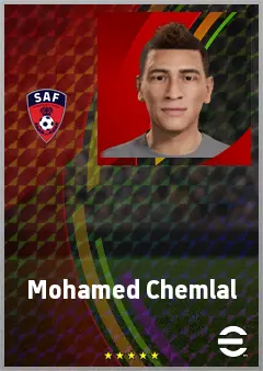 Mohamed Chemlal eFootball 2026 player card, 68 OVR AMF
