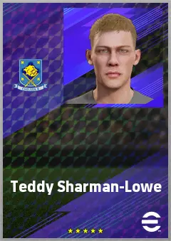 Teddy Sharman-Lowe eFootball 2026 player card, 68 OVR GK